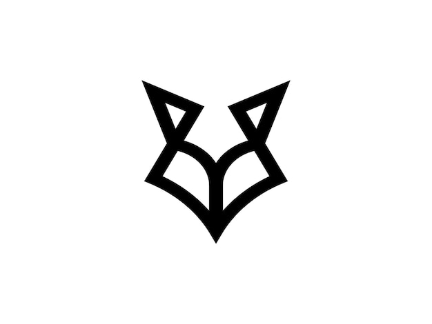 modern fox head logo design