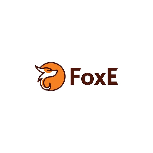 modern fox logo design template elements