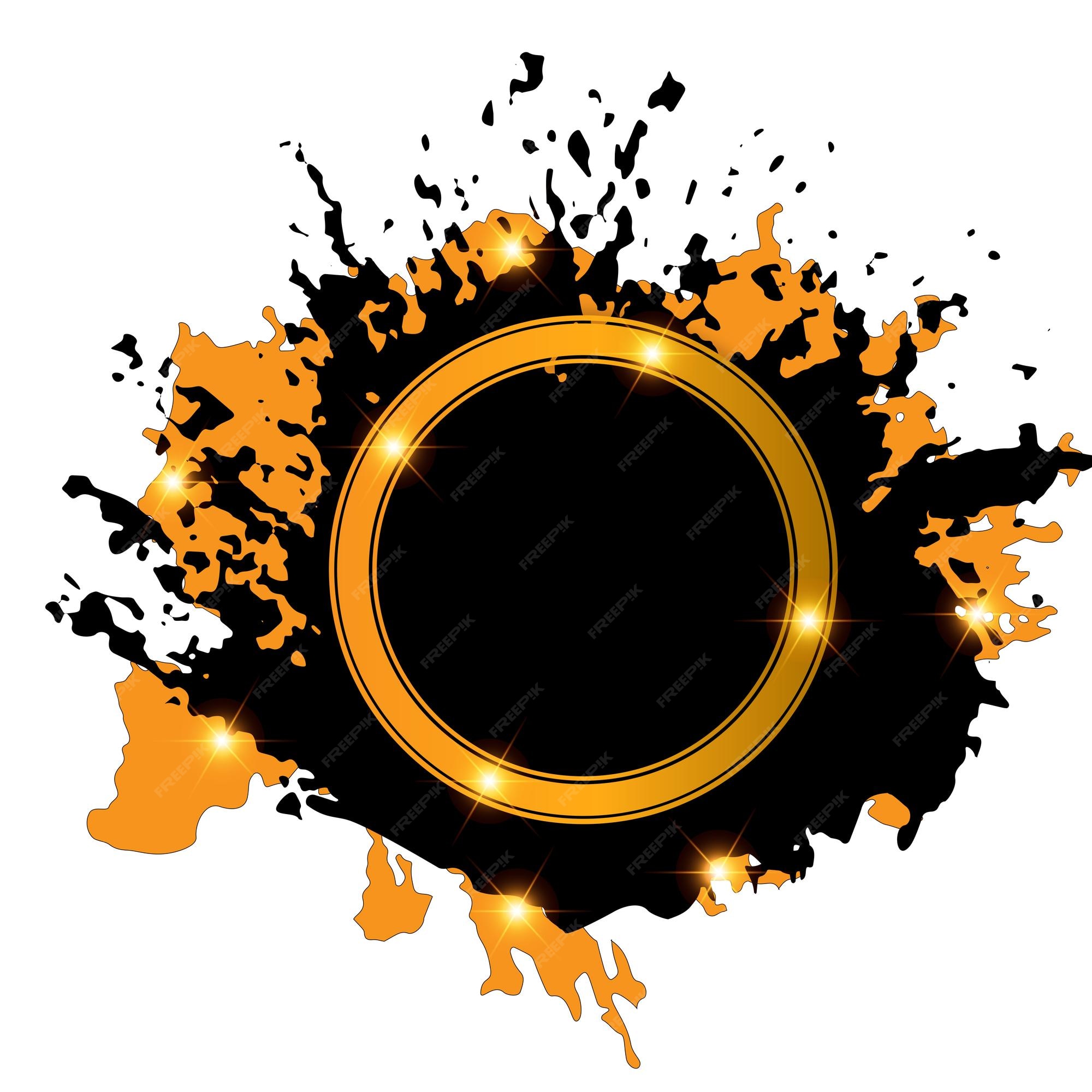 Premium Vector | Modern frame with golden splash