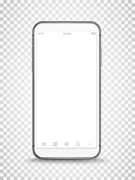 Modern frameless smartphone mockup