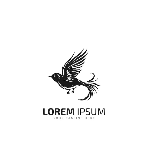現代の自由鳥ロゴマスコットロゴアイコンデザイン