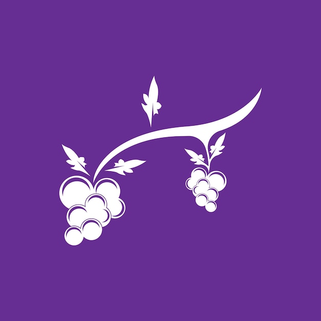 Modern Fruit Grape Logo Template