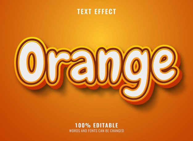 Modern fun bold orange text effect