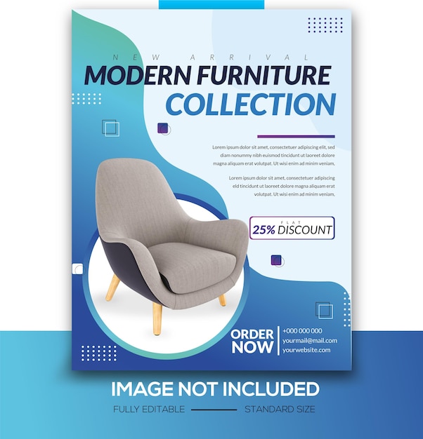 Modern Furniture Collection Flyer design.