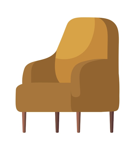 Vector modern furniture comfortable armchair vector illustration