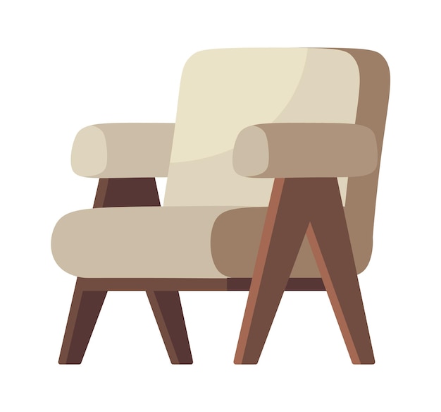 Modern Furniture Comfortable Armchair Vector illustration