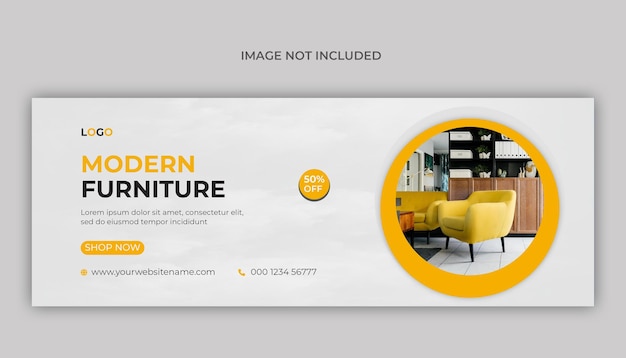 modern furniture facebook banner and cover