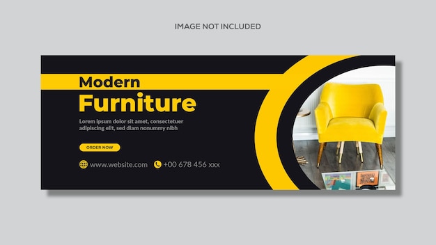 Modern Furniture Facebook 표지 템플릿