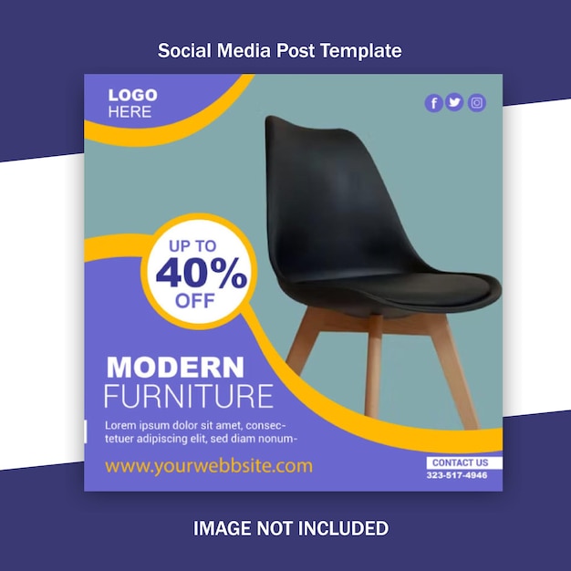 Modern furniture instagram post design