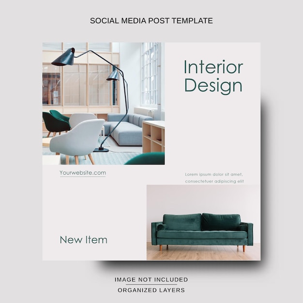 Vector modern furniture instagram post premium