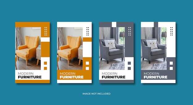 Vettore modello di storie di instagram per mobili moderni