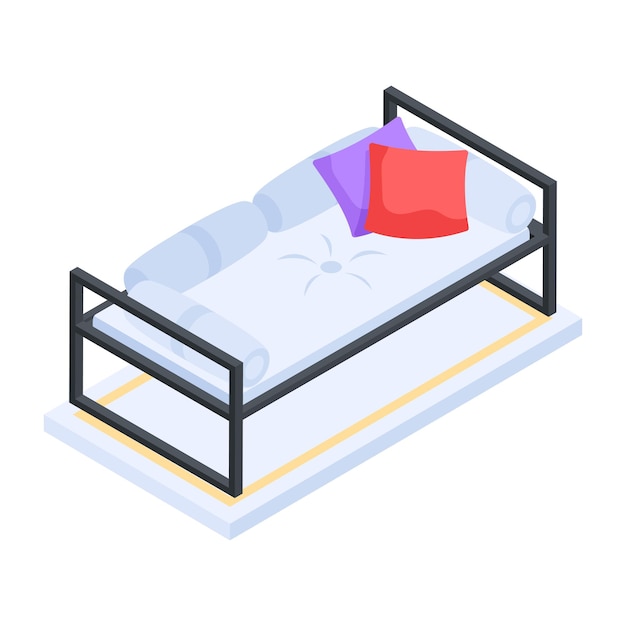 Vector modern furniture isometric icon