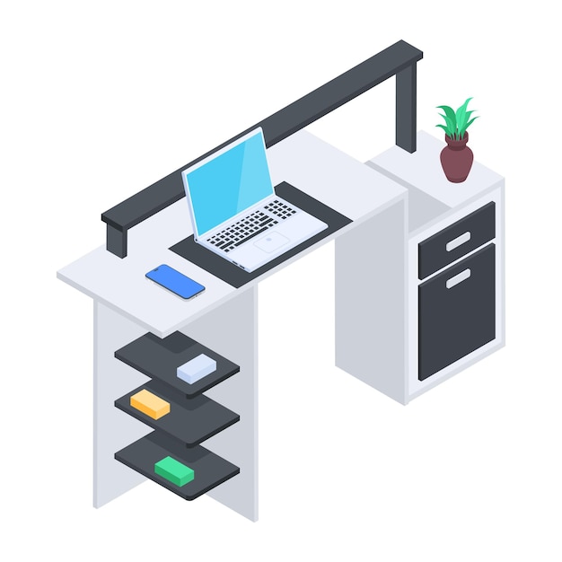 Modern Furniture Isometric Icon