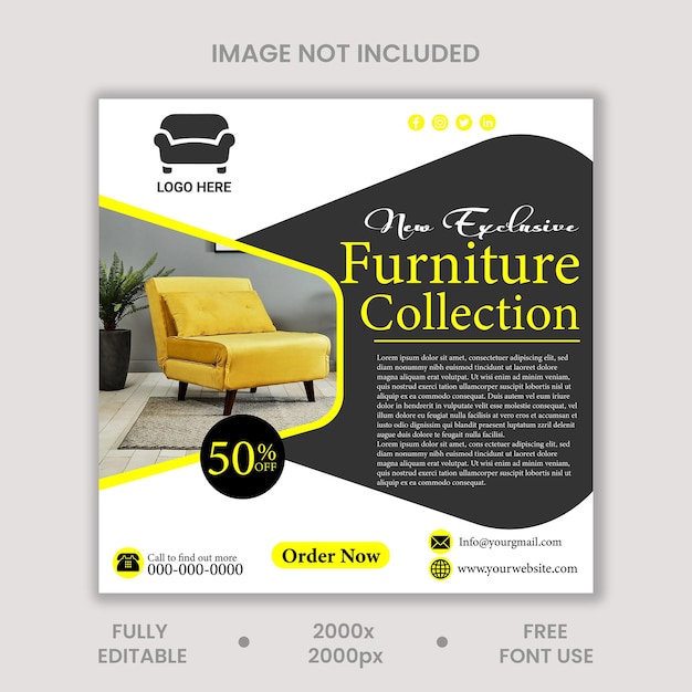 Vector modern furniture post