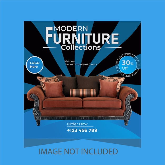 Vector modern furniture poster design