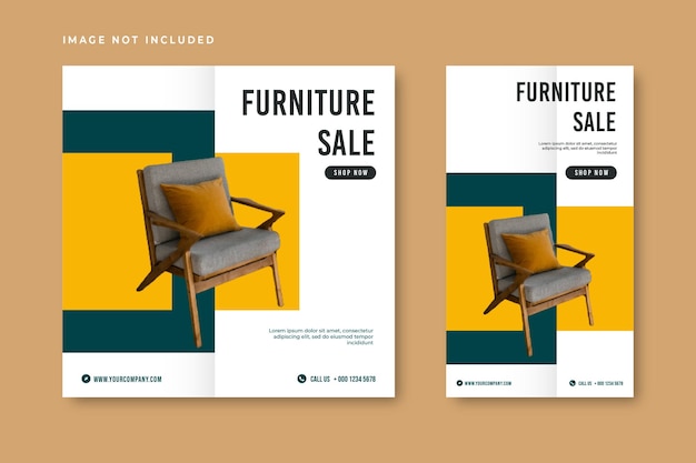 Modern furniture sale for social media banner or instagram post