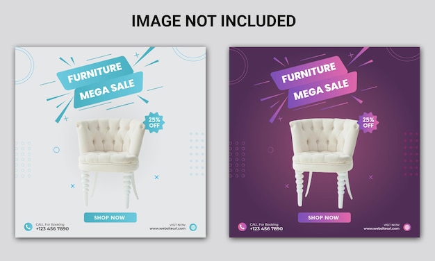 Vector modern furniture sale social media story or instagram story post design