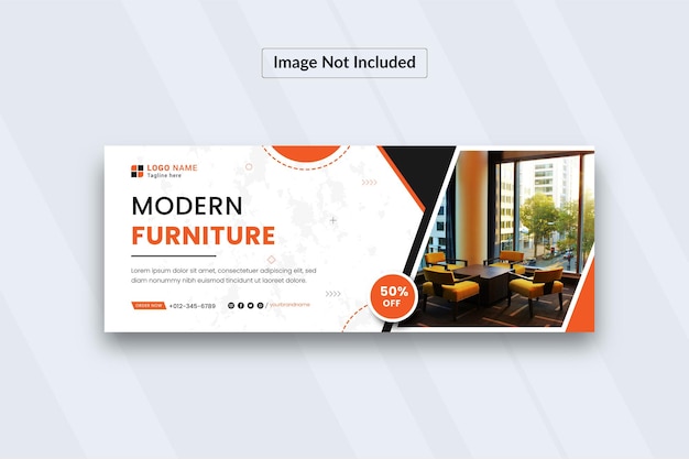 Modern Furniture sales facebook cover page banner template
