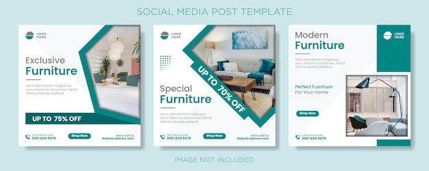 Modern furniture social media and instagram post template