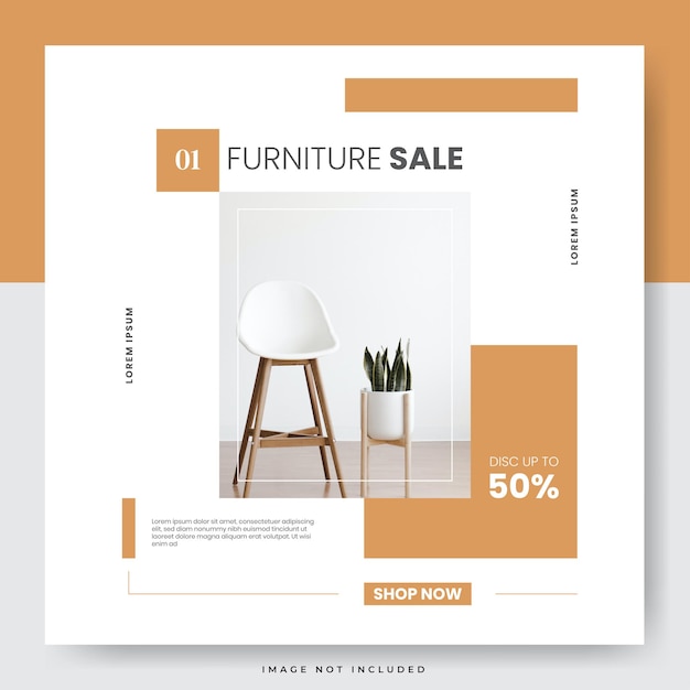 Modern furniture social media template