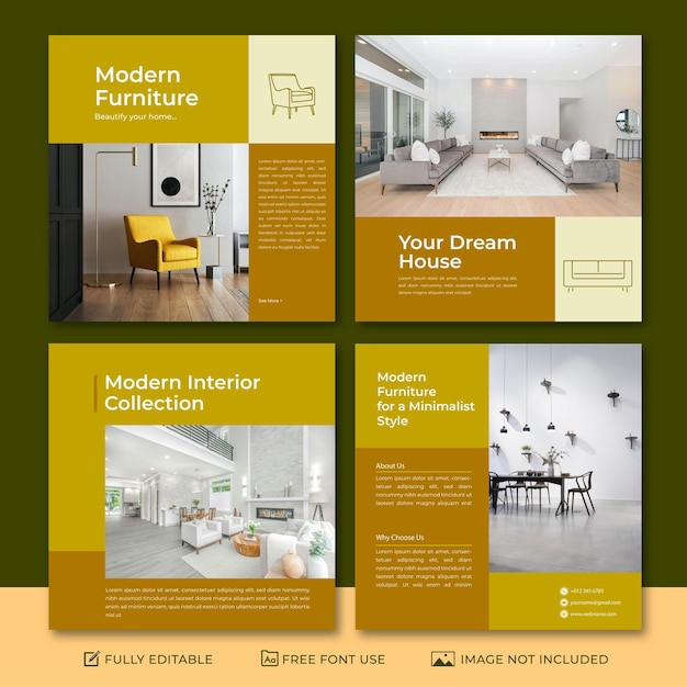 Vector modern furniture template