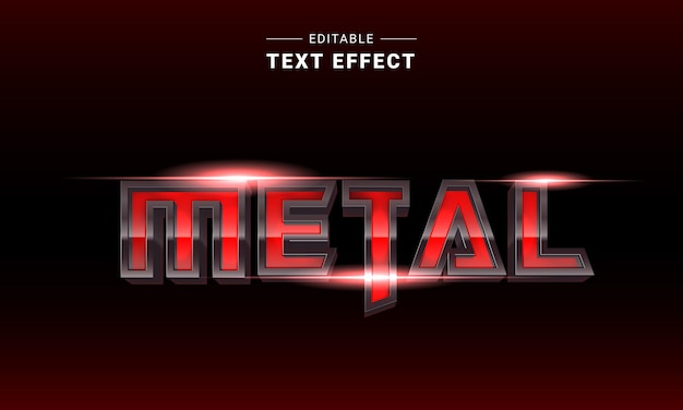 Modern Futuristic 3D Metallic Text Effect