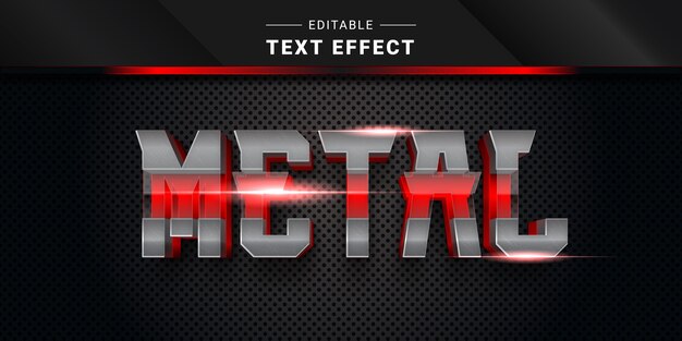 Modern Futuristic 3D Metallic Text Effect