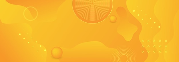 Modern futuristic abstract orange and yellow gradient fluid wave background with geometric shape