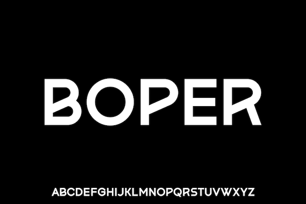 modern and futuristic alphabet font vector