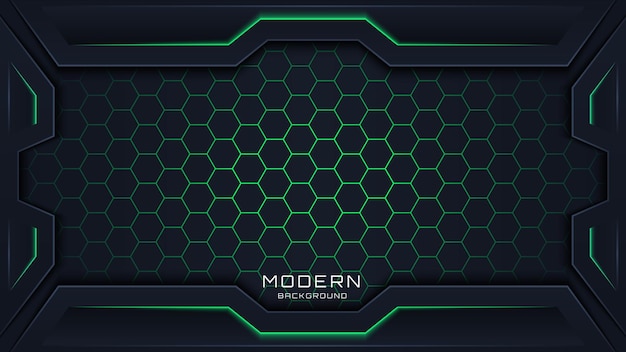 Modern futuristic background light green hexagon