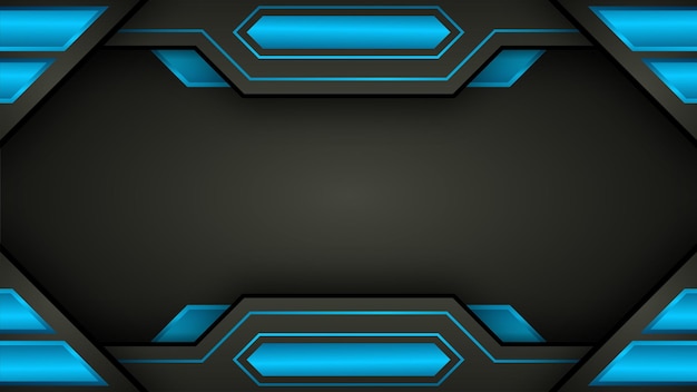 Vector modern futuristic black and blue esport background