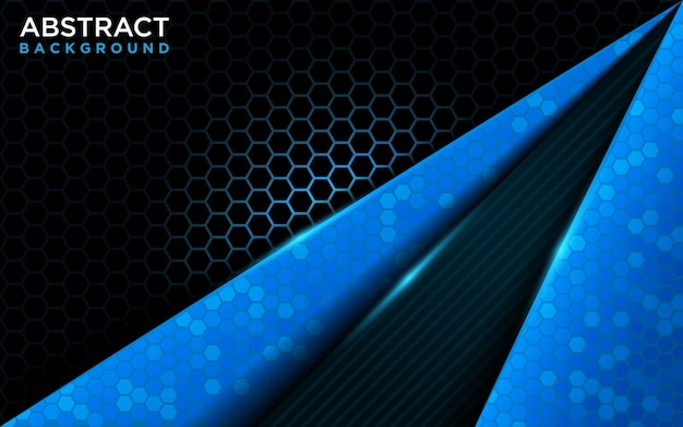 Modern Futuristic Dark Navy Background Combined with Shinny Blue Element Graphic Design Element