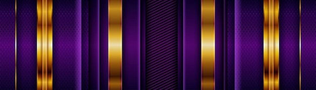 Modern futuristic golden metallic purple light direction with abstract dark blank space design