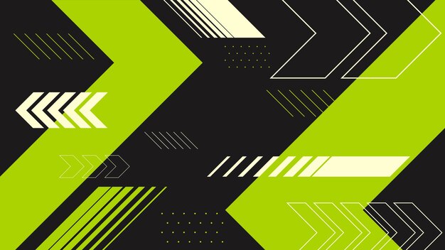 Vector modern futuristic green and black abstract shape with black background