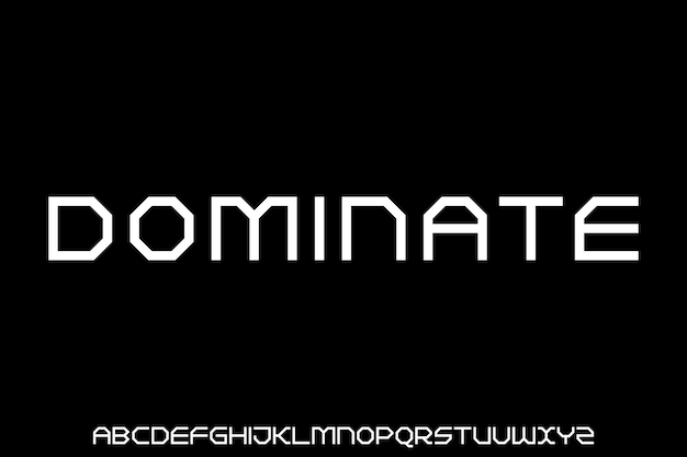 現代の未来的な現代の幾何学的フォント