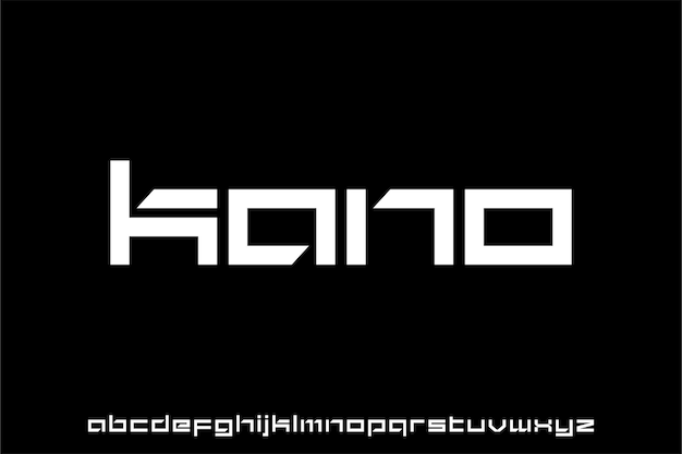 現代の未来的な現代の幾何学的フォント