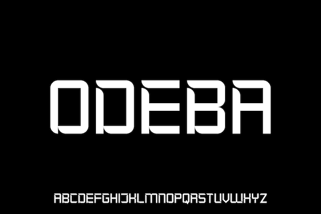 モダンで未来的なモダンな幾何学的なフォント