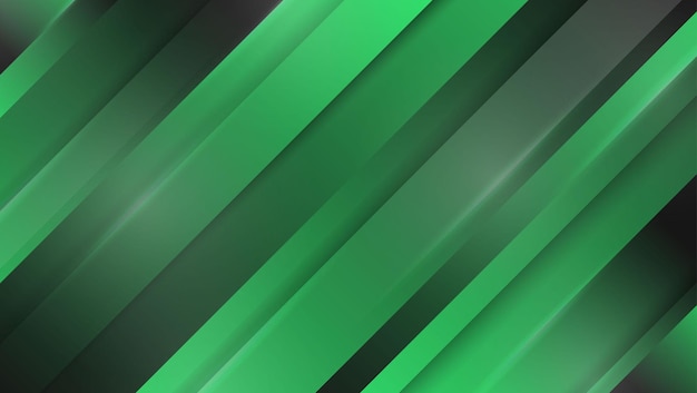 Vector modern futuristic shine dynamic stripes gradient dark green background