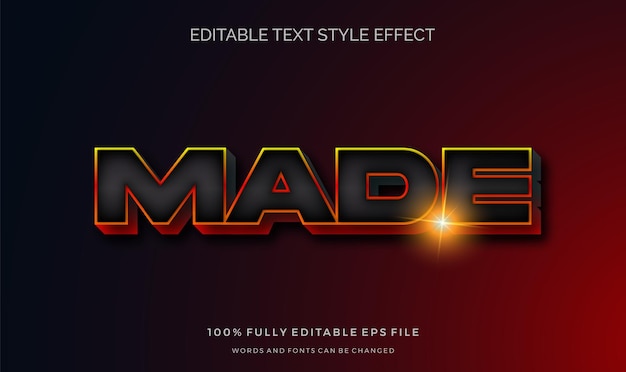 Modern futuristic style and shiny blue effect editable text style Vector editable text effect