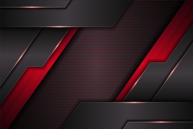 modern futuristic technology 3d overlap red on dark metallic background frame template