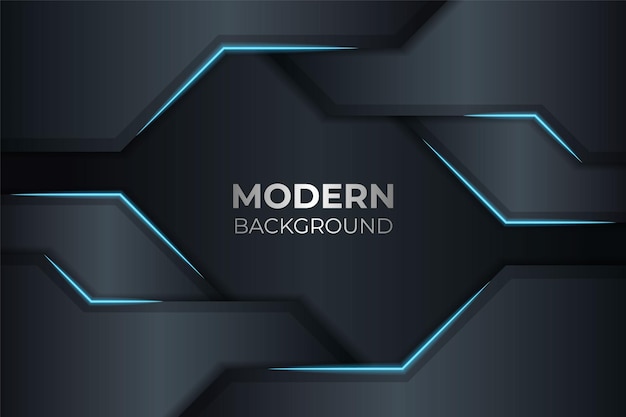 Moderna tecnologia futuristica geometrica elegante blu in sfondo blu navy