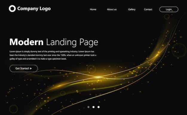 modern futuristic Web development  landing page or home page with header 