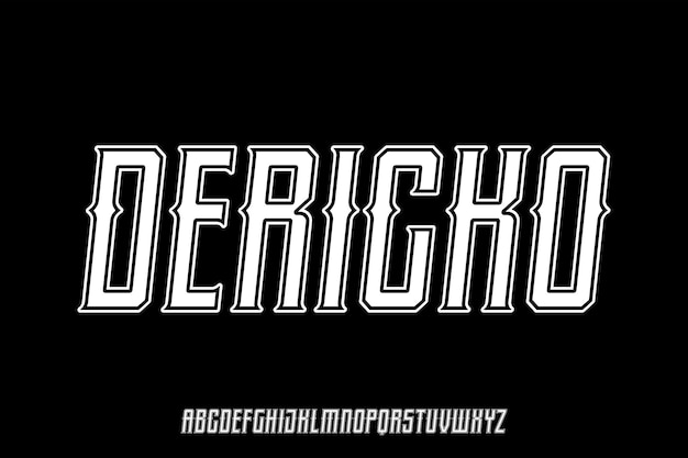 Vector modern futuristisch modern geometrisch lettertype