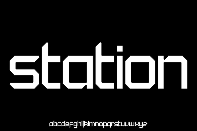 Vector modern futuristisch modern geometrisch lettertype