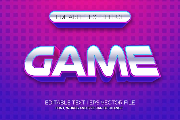 Modern game text effect