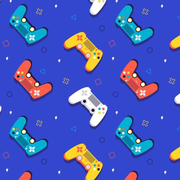 Vector modern gamepad seamless pattern texture