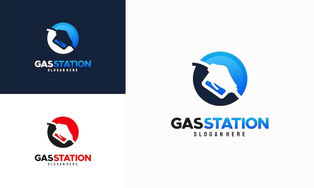 Modern Gas Station Logo Design concept vector