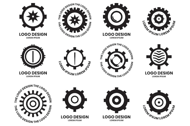 Вектор Современный логотип передачи и круга в минималистском стиле, изолированный на фоне