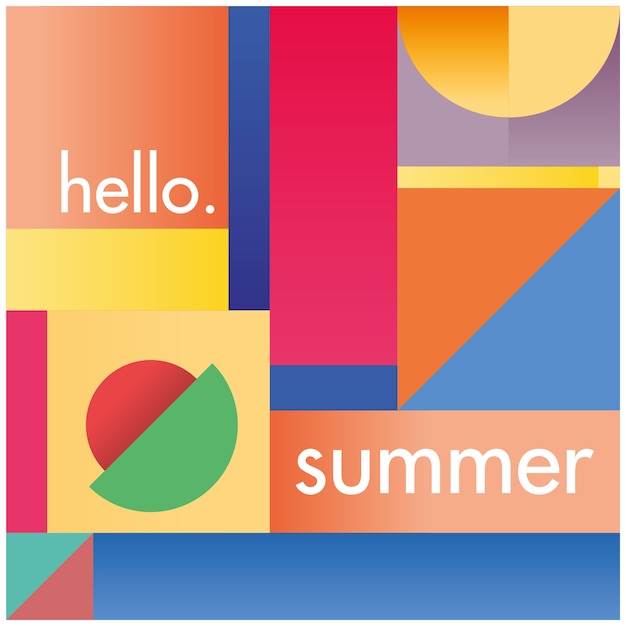 Vector modern geometirc hallo zomer