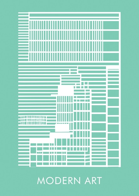 Modern Geometric Architecture Bauhaus Style Poster